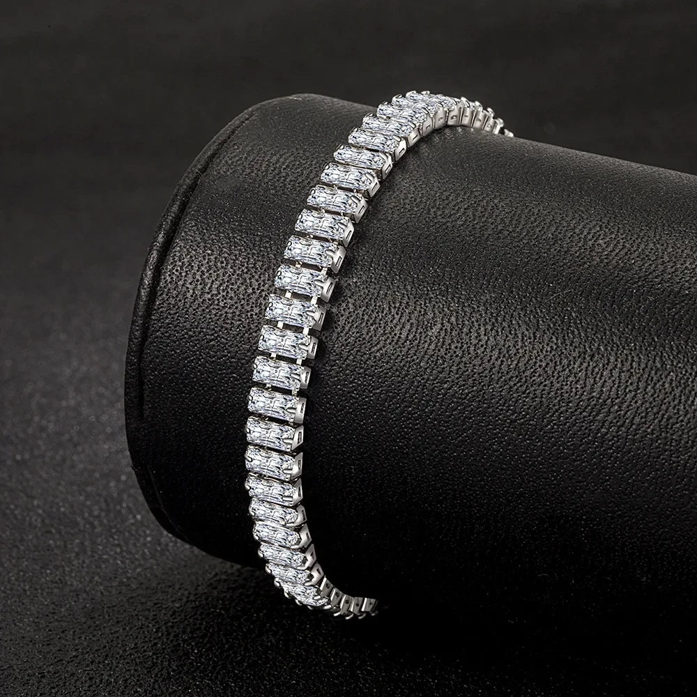 luxury designee Silver fine Crystal Bracelet For Women